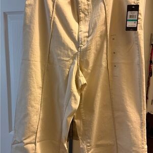 Tommy Hilfiger Wide Leg Pants in Light Yellow/Cream  new with tags
